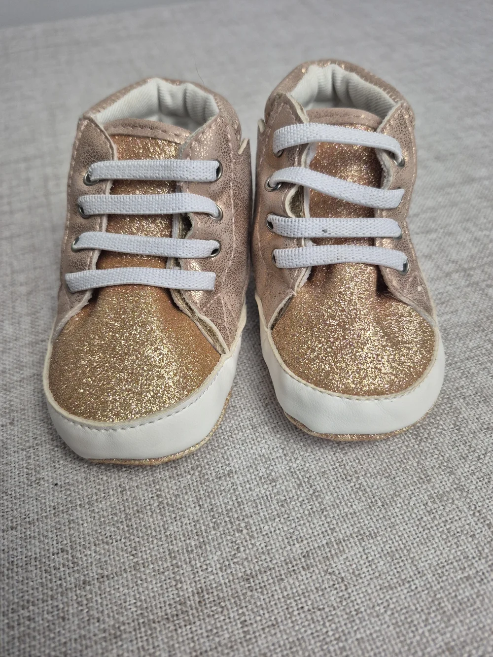Baby Walker Metallic Rose High-Top Sneakers
